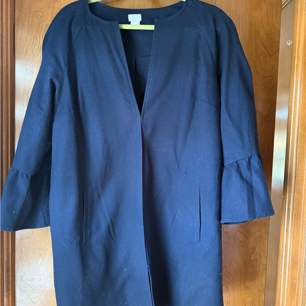 Elegant Navy Women's Jacket Topper